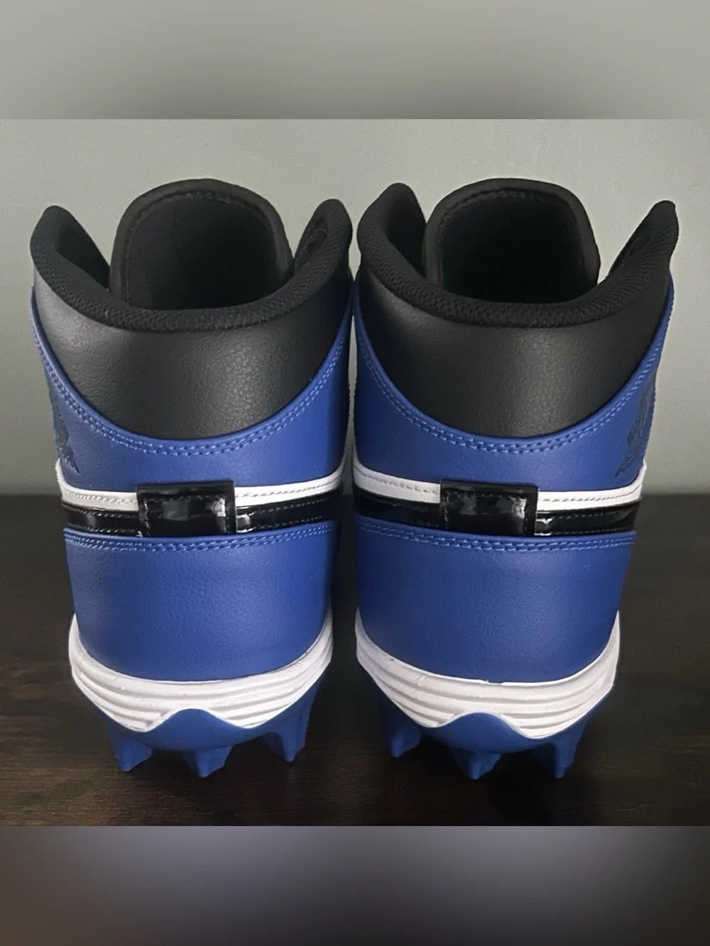 Jordan 1 Mid TD Football Cleats Game Royal Blue Mens Size 11 FJ6805-401
